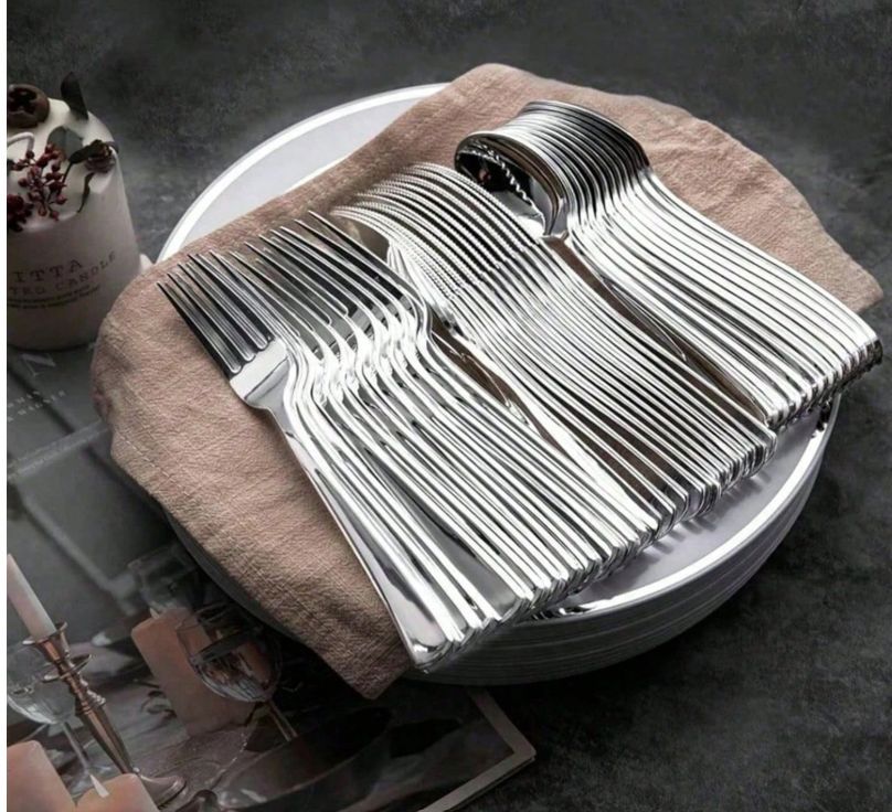 Huge set of steel cutlery 100pcs