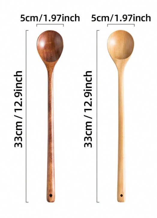 Extended Wooden Spoons For Cooking