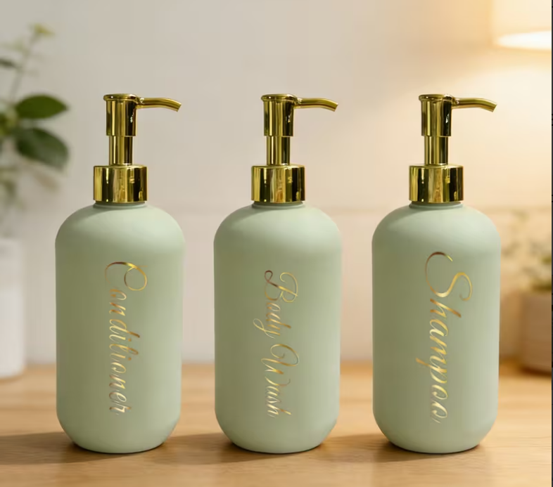 3-Pack of 10.14 Oz Shampoo And Body Wash Dispenser Bottles