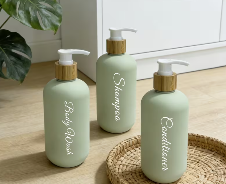 3-Pack of 10.14 Oz Shampoo And Body Wash Dispenser Bottles
