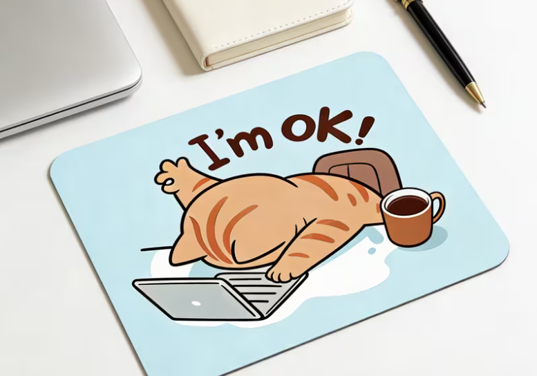 Adorable Cat-Themed Mouse Pad