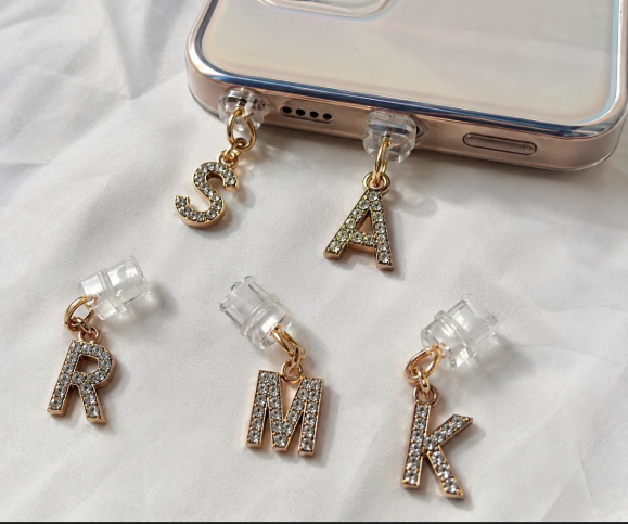 Letters Mobile charm / Dust Plug