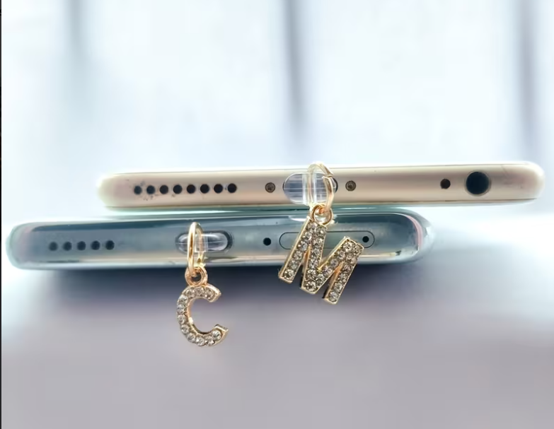Letters Mobile charm / Dust Plug