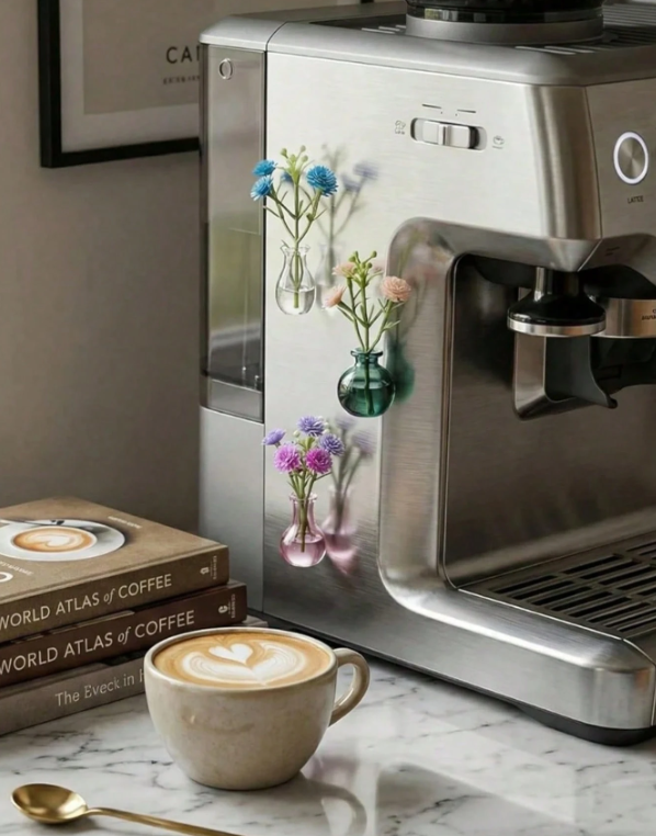 Fridge flower vase decor